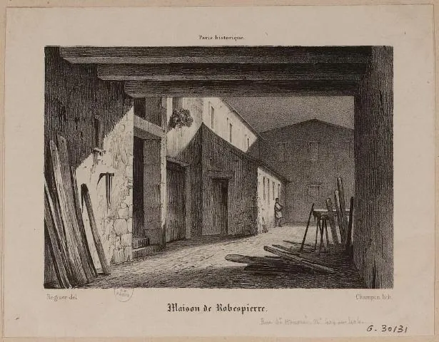 Image qui illustre: Le dernier logement de Robespierre "chez les Duplay"