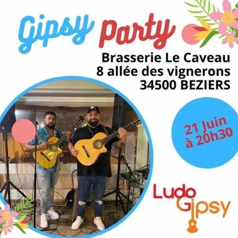Image qui illustre: Gipsy Party Avec Ludo Gipsy- Brasserie Le Caveau