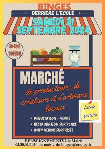 Image qui illustre: Marchés de producteurs, créateurs et artisans locaux à Binges