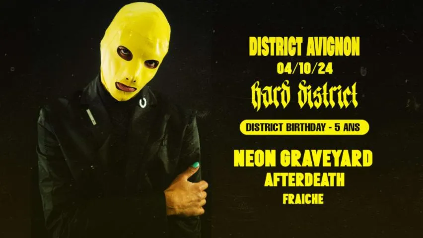 Image qui illustre: BIRTHDAY HARD DISTRICT -NEON GRAVEYARD -AFTERDEATH -FRAICHE