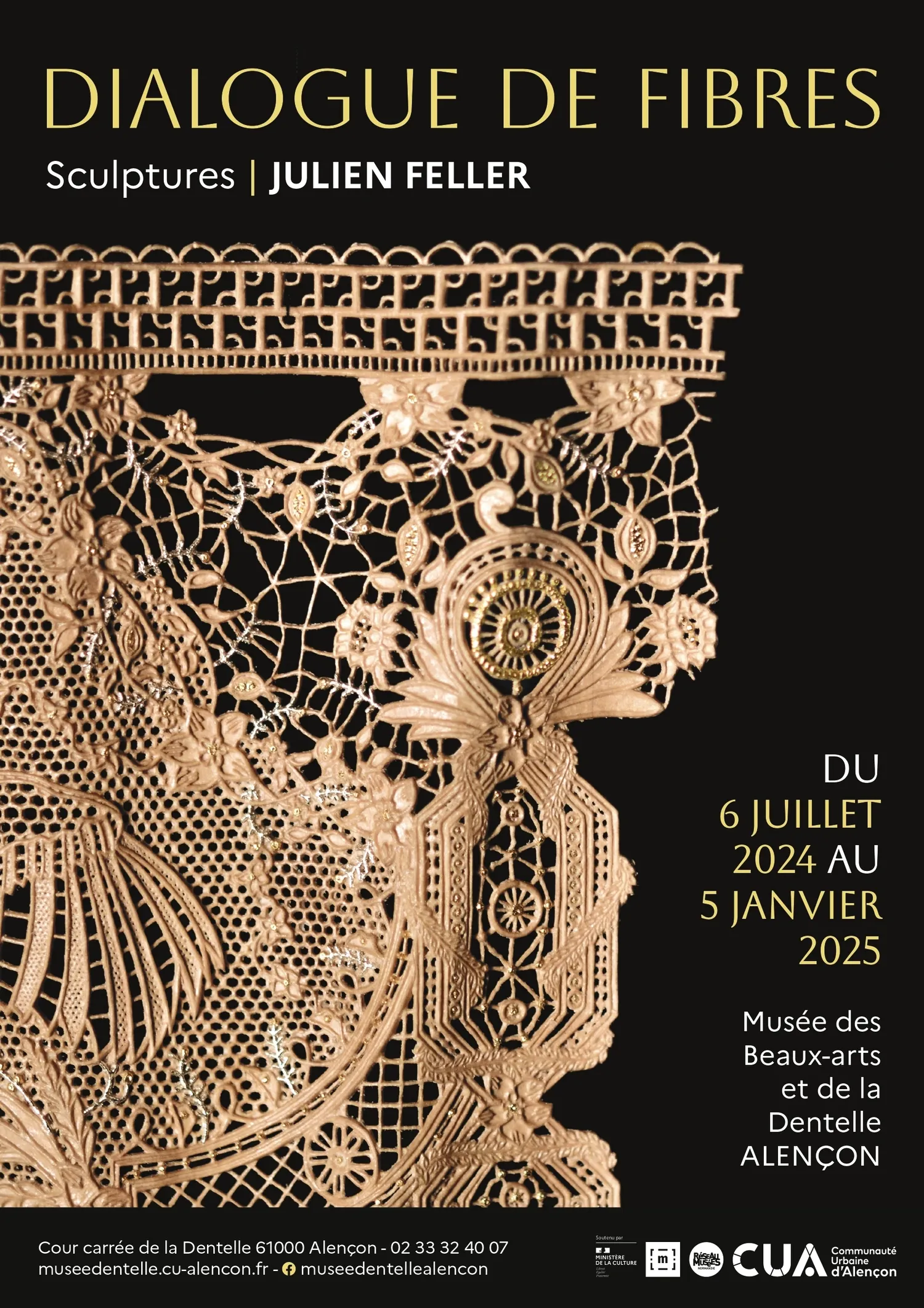 Image qui illustre: Visite guidée de l’exposition : Dialogue de fibres. Sculptures de Julien Feller à Alençon - 0