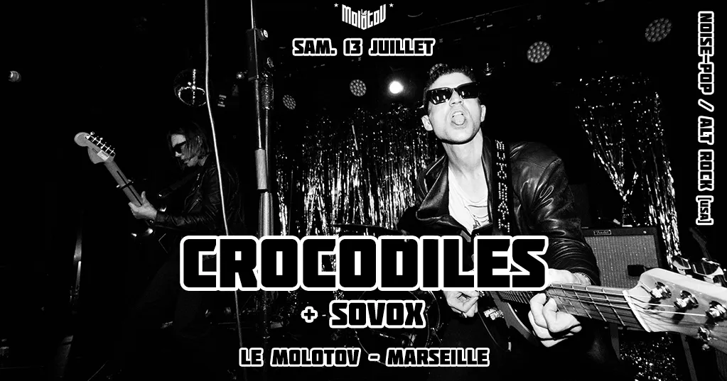 Image qui illustre: Crocodiles + SOvOX à Marseille - 0