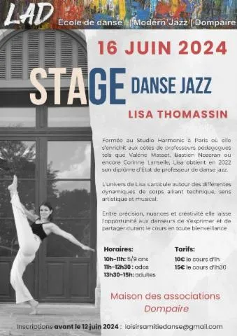Image qui illustre: Stage Danse Lad : Stage De Jazz Dispensé Par Lisa Thomassin