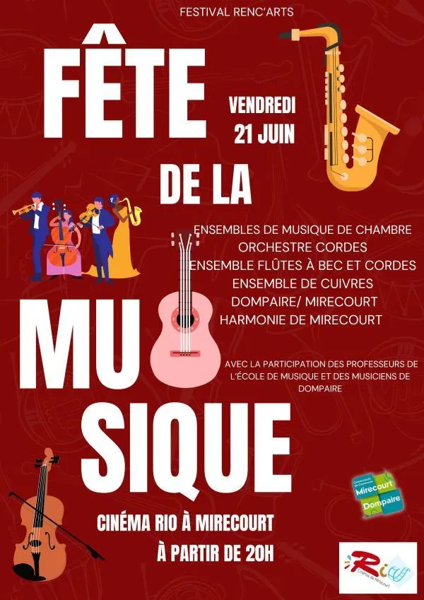 Image qui illustre: Festival Renc'arts : Concert : Fête De La Musique à Mirecourt - 0