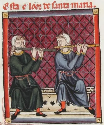 Image qui illustre: Démonstration de flûtes traversières médiévales