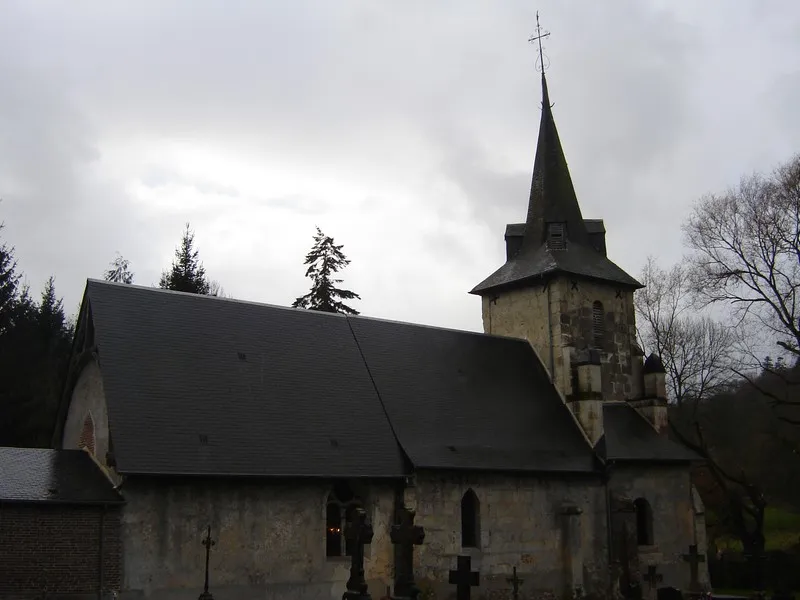 Image qui illustre: Église Notre-dame à Saint-Martin-de-Bienfaite-la-Cressonnière - 0