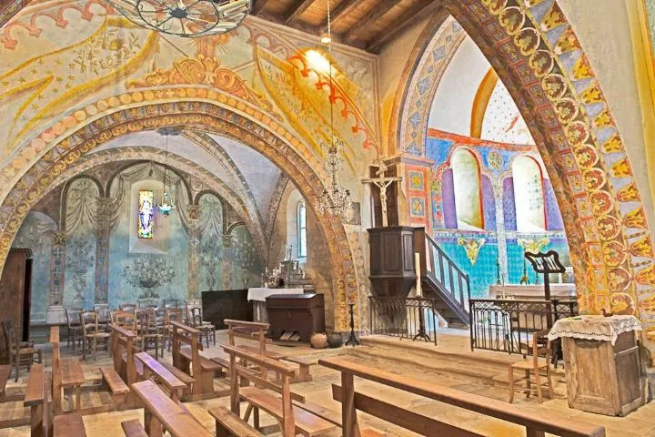 Image qui illustre: Fresques De L'église St Georges À St Cirq Madelon