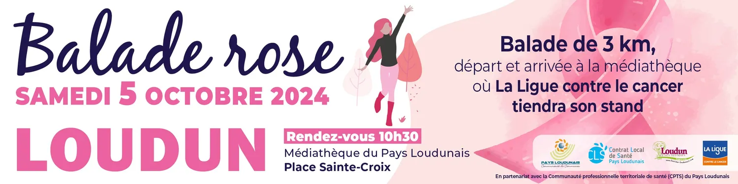 Image qui illustre: Balade rose à Loudun - 1