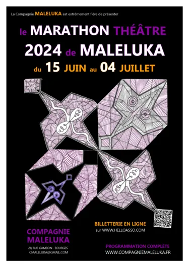 Image qui illustre: Le Marathon-théâtre 2024 De Maleluka à Bourges - 0