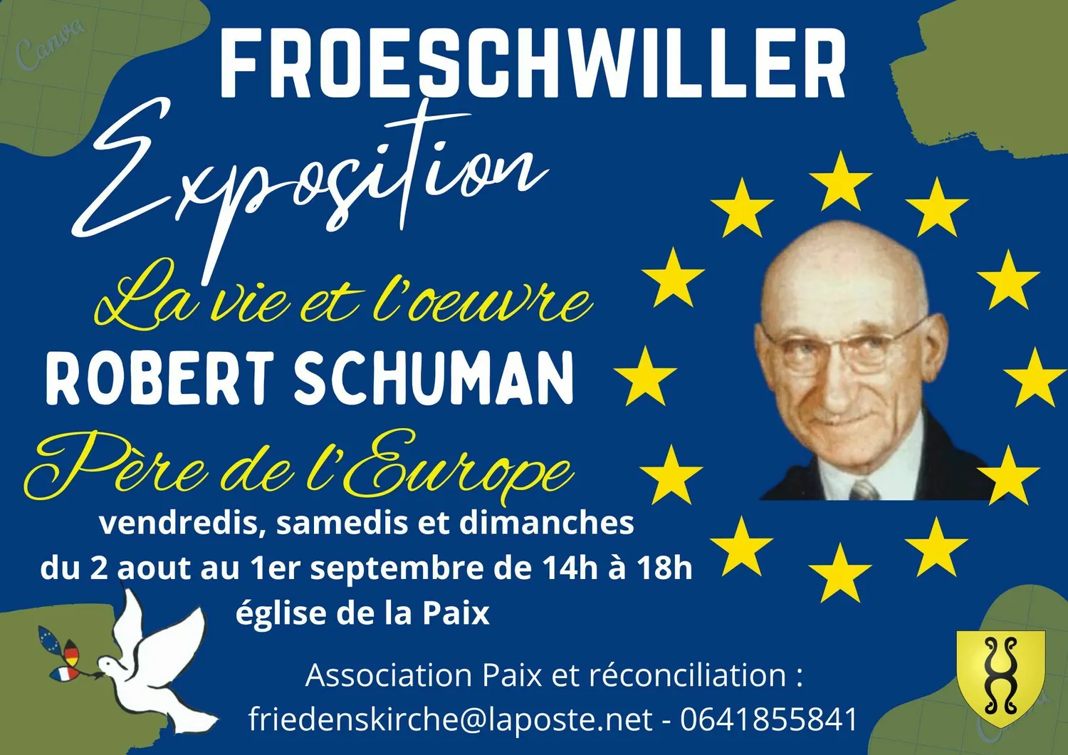 Image qui illustre: Exposition Robert Schumann, père de l'Europe à Frœschwiller - 0