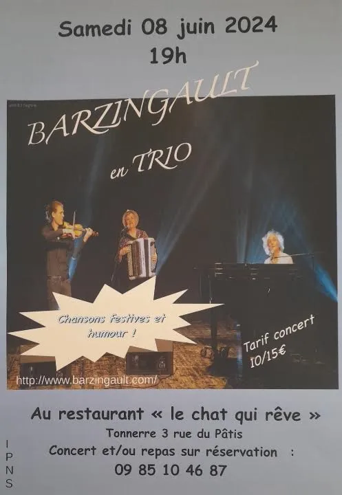 Image qui illustre: Barzingault en trio à Tonnerre - 0