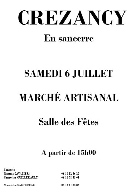 Image du carousel qui illustre: [crezanswing 2024] Marché Artisanal à Crézancy-en-Sancerre