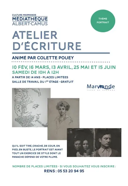 Image du carousel qui illustre: Atelier D'écriture - Thème "portrait" À La Médiathèque à Marmande