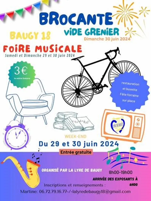 Image du carousel qui illustre: Brocante Vide Grenier - Foire Musicale à Baugy