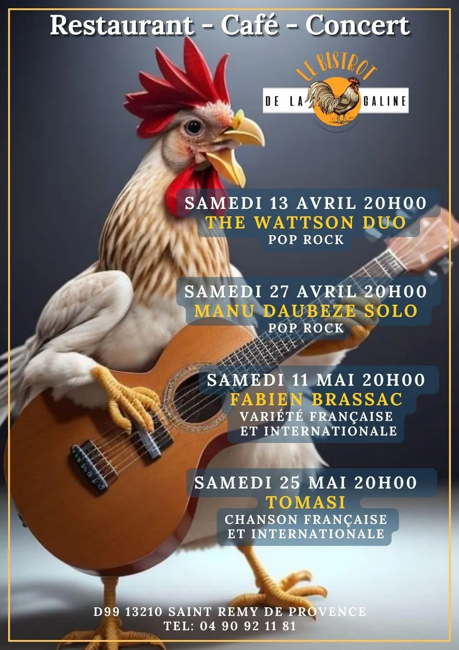 Image du carousel qui illustre: Soirées Concerts Au Bistrot De La Galine à Saint-Rémy-de-Provence