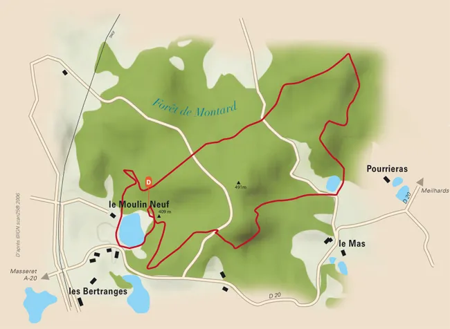 Image du carousel qui illustre: Circuit du plan d'eau à Lamongerie