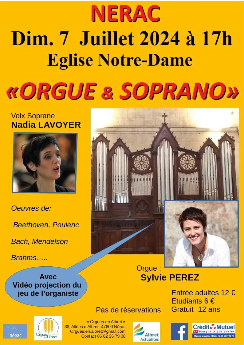 Image du carousel qui illustre: Orgues en Albret : Concert Orgue et voix soprane à Nérac
