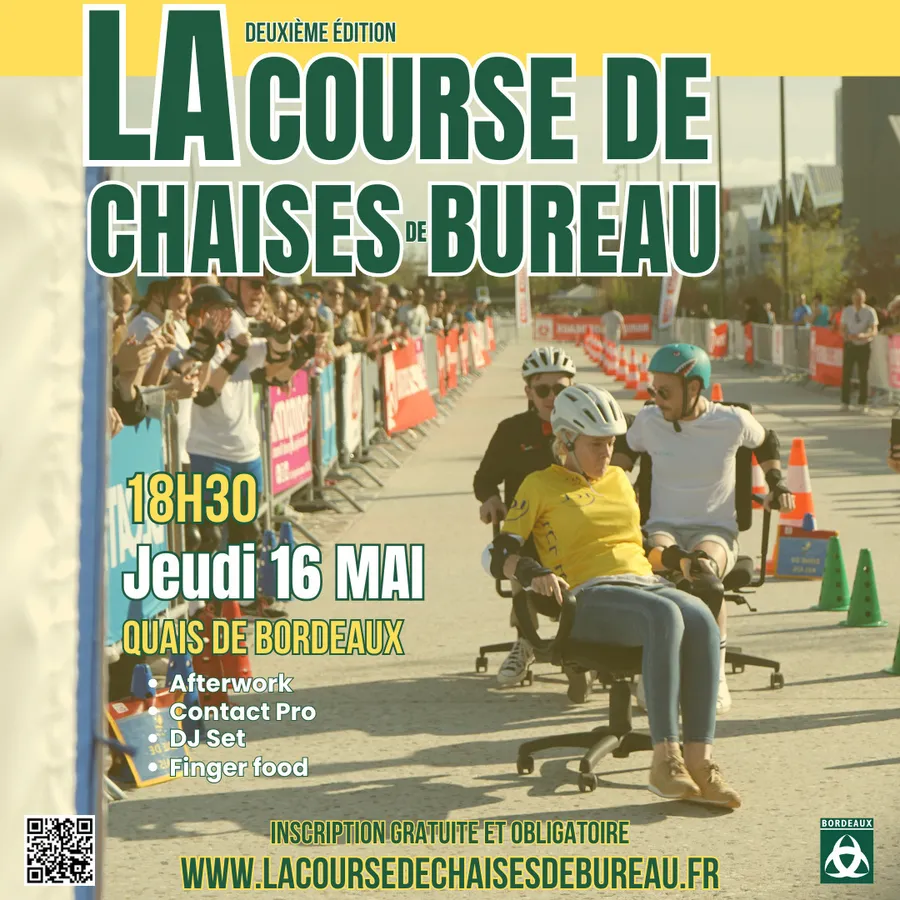 Image du carousel qui illustre: La Course de Chaises de Bureau de Bordeaux à Bordeaux