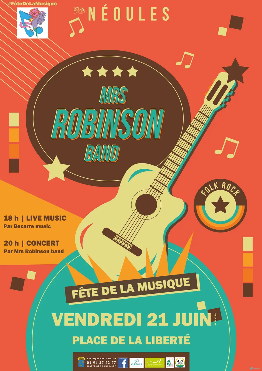 Image du carousel qui illustre: Music live & Mrs Robinson band à Néoules