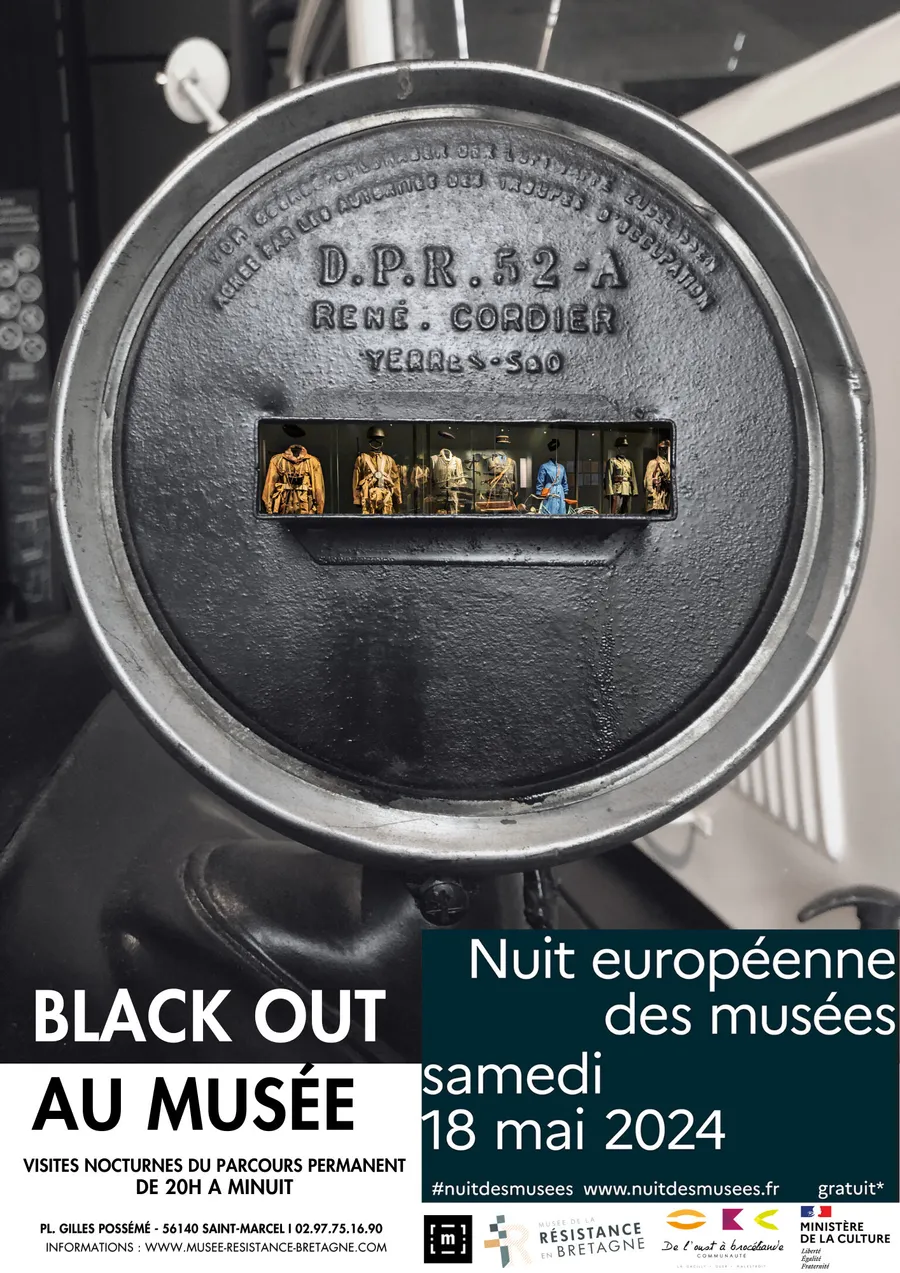 Image du carousel qui illustre: BLACK-OUT au musée de la Résistance en Bretagne - Visites nocturnes à Saint-Marcel