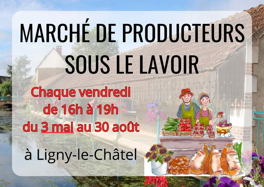 Image du carousel qui illustre: Marché de producteurs à Ligny-le-Châtel
