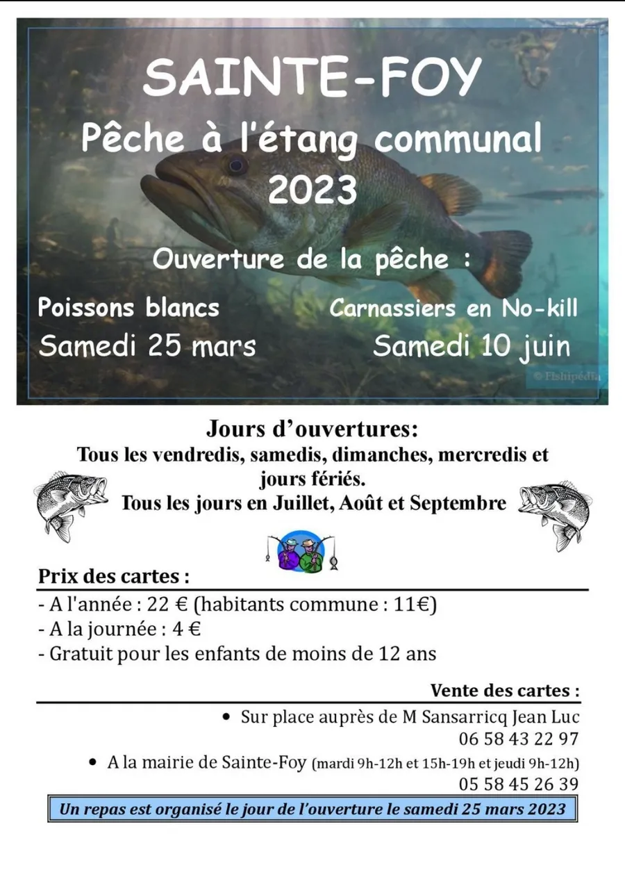 Image du carousel qui illustre: Etang de pêche de Sainte Foy à Sainte-Foy