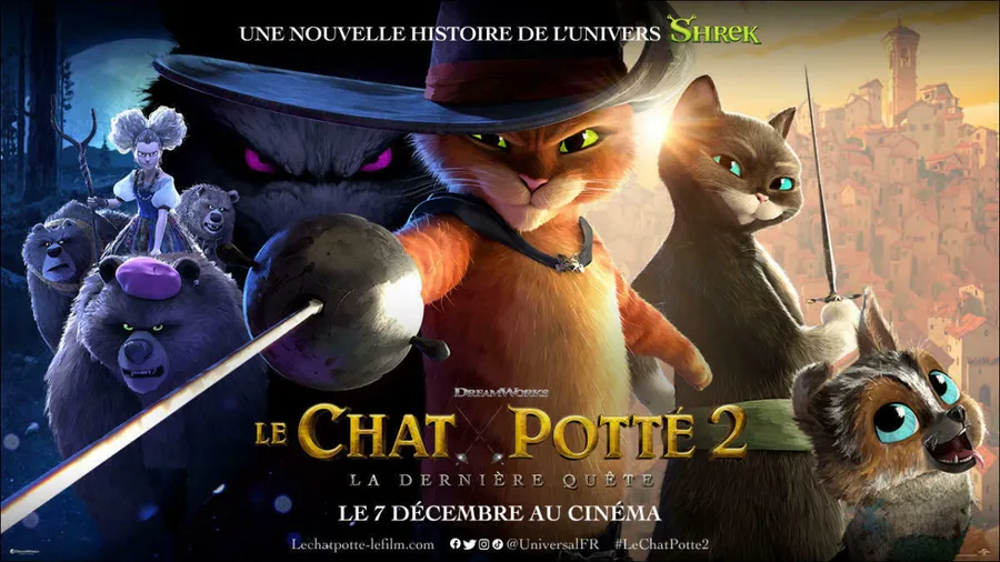 Image du carousel qui illustre: FADAS DU MONDE. Un été au ciné, cinéma en plein air - Le chat potté 2 : la dernière quête à Martigues