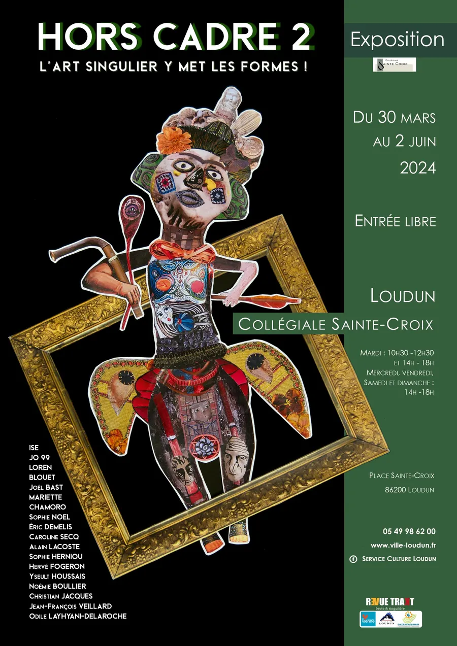 Image du carousel qui illustre: Visite commentée de l'Exposition "Hors Cadre 2, l'art singulier y met les formes" à Loudun