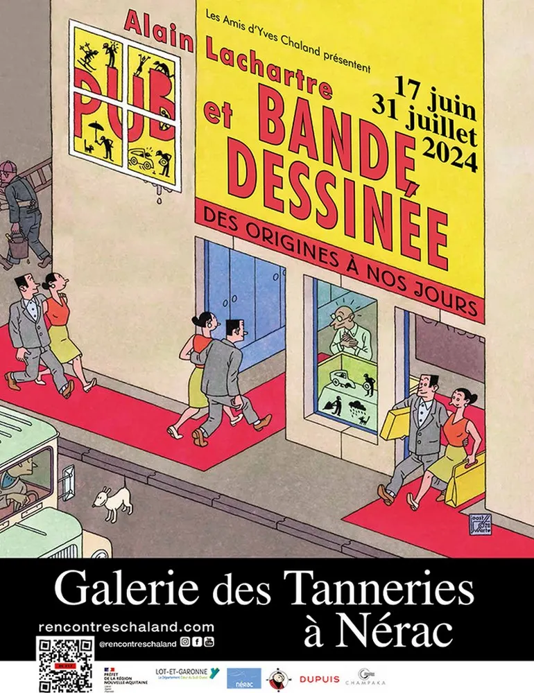 Image du carousel qui illustre: Exposition : Alain Lachartre Pub et Bande Dessinée, des origines à nos jours à Nérac