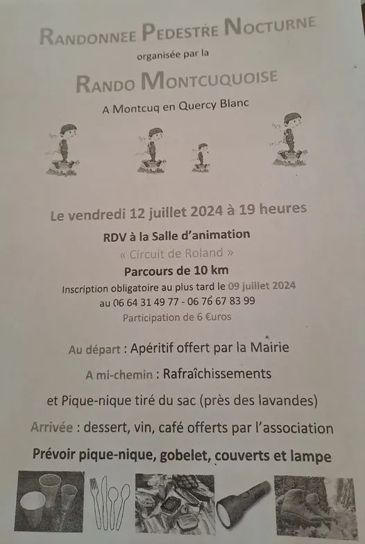 Image du carousel qui illustre: Randonnée Nocturne à Montcuq-en-Quercy-Blanc