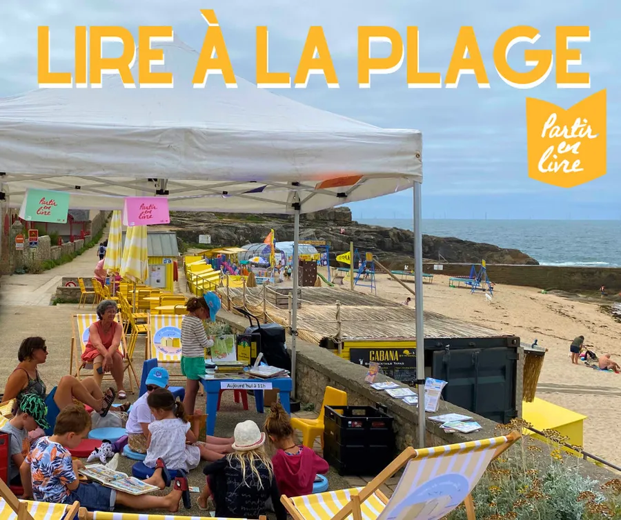 Image du carousel qui illustre: Lire à la plage pour Partir en livre à Batz-sur-Mer