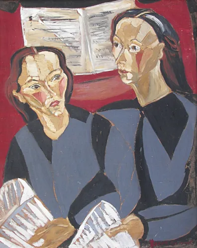 Image du carousel qui illustre: Visite guidée de l'exposition Josette Bournet - Recherches picturales : les années 1945-1950 à Saint-Félix