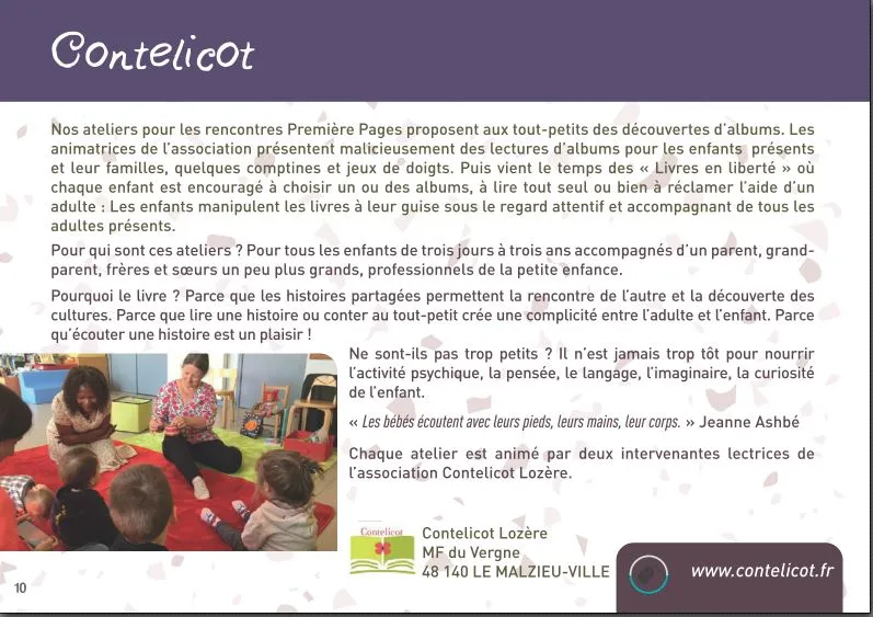 Image du carousel qui illustre: Premieres Pages - Contes Pour Les Tout Petits -&nbsp;contelicot à Le Malzieu-Ville