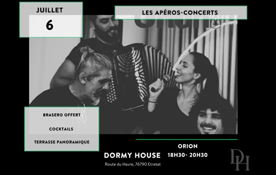 Image du carousel qui illustre: Apéro-concert au Dormy House à Étretat