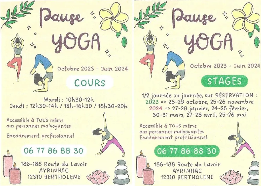 Image du carousel qui illustre: Pause Yoga à Bertholène