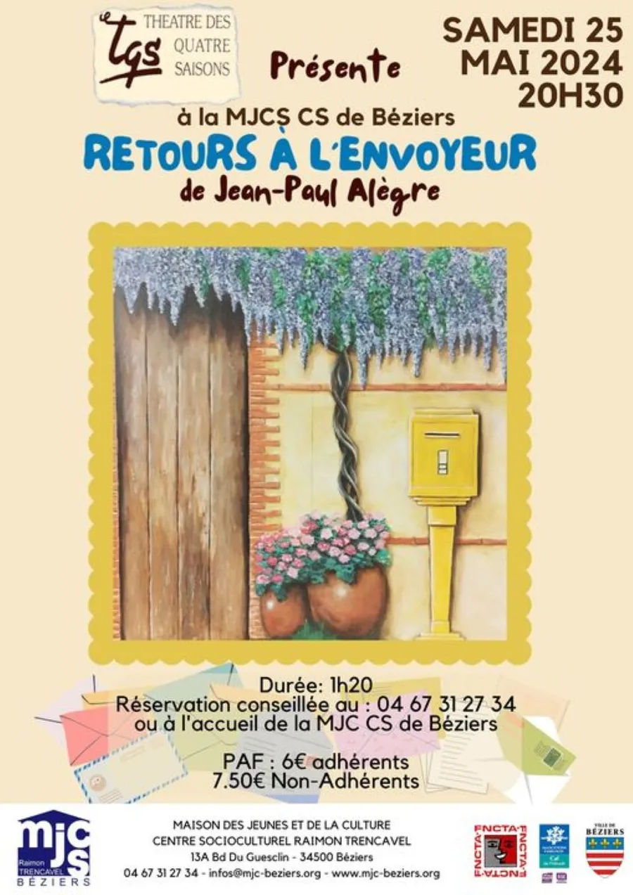 Image du carousel qui illustre: Spectacle Théâtre "retour À L'envoyeur" De Jean Paul Alègre à Béziers