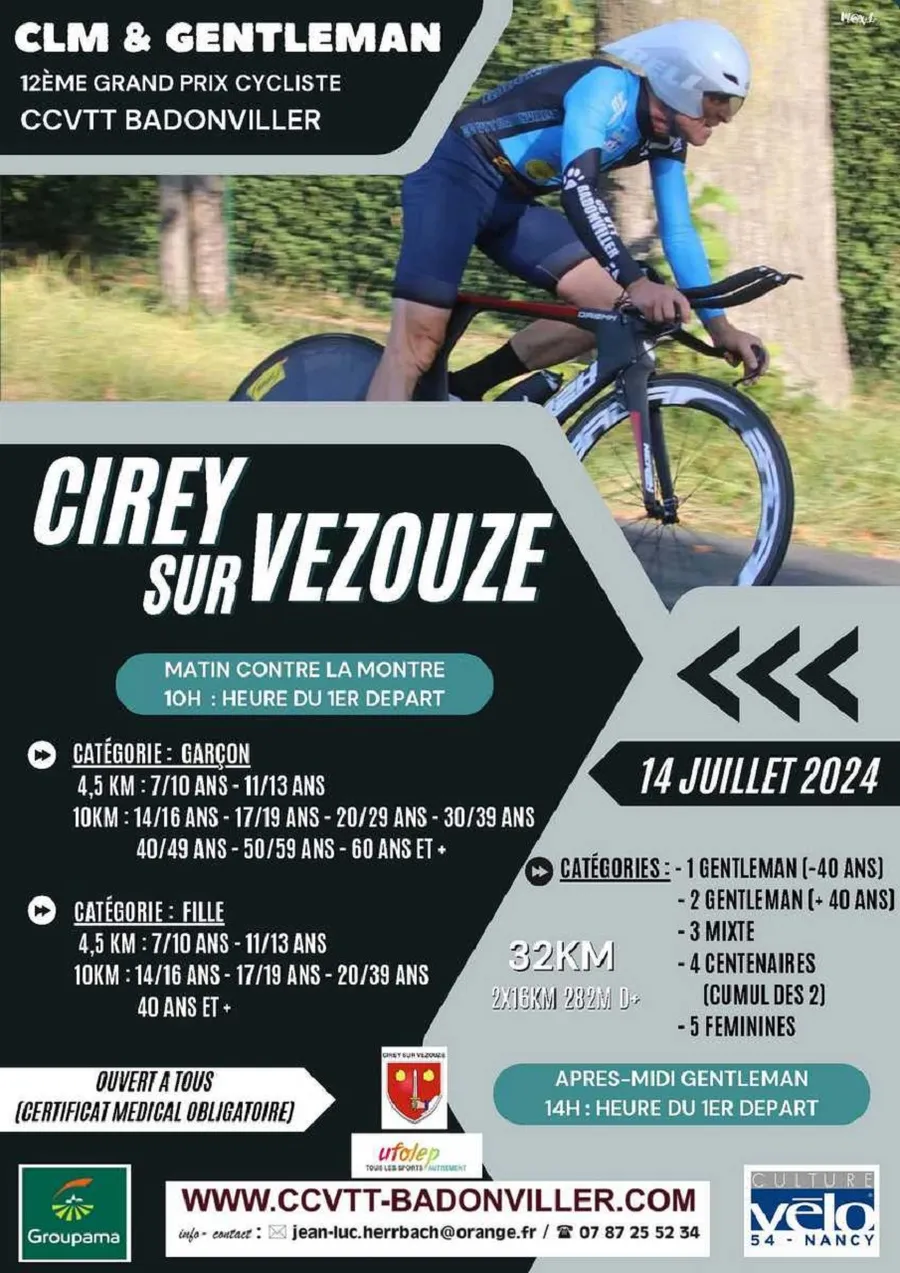 Image du carousel qui illustre: Grand Prix Cycliste - CLM & Gentleman à Cirey-sur-Vezouze