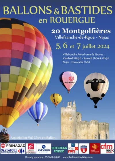 Image du carousel qui illustre: Ballons Et Bastides En Rouergue : 13ème Édition à Villefranche-de-Rouergue