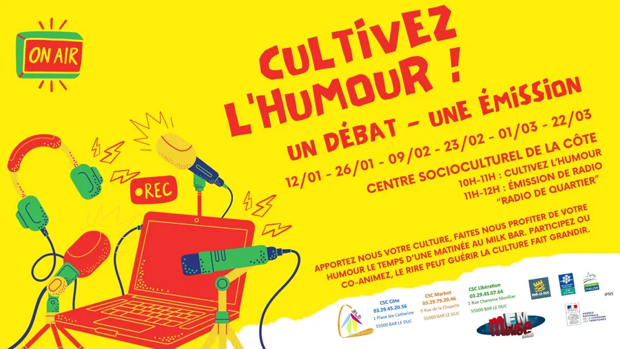Image du carousel qui illustre: Émission Co-animée - Cultivez L'humour ! à Bar-le-Duc