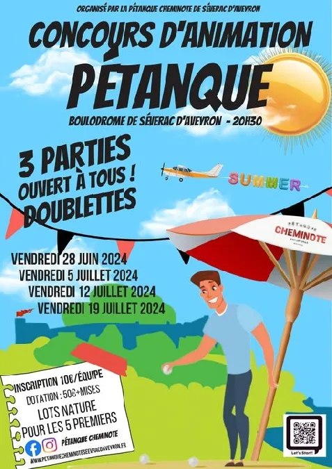 Image du carousel qui illustre: Concours De Pétanque En 3 Parties À Sévérac-le-château à Sévérac d'Aveyron