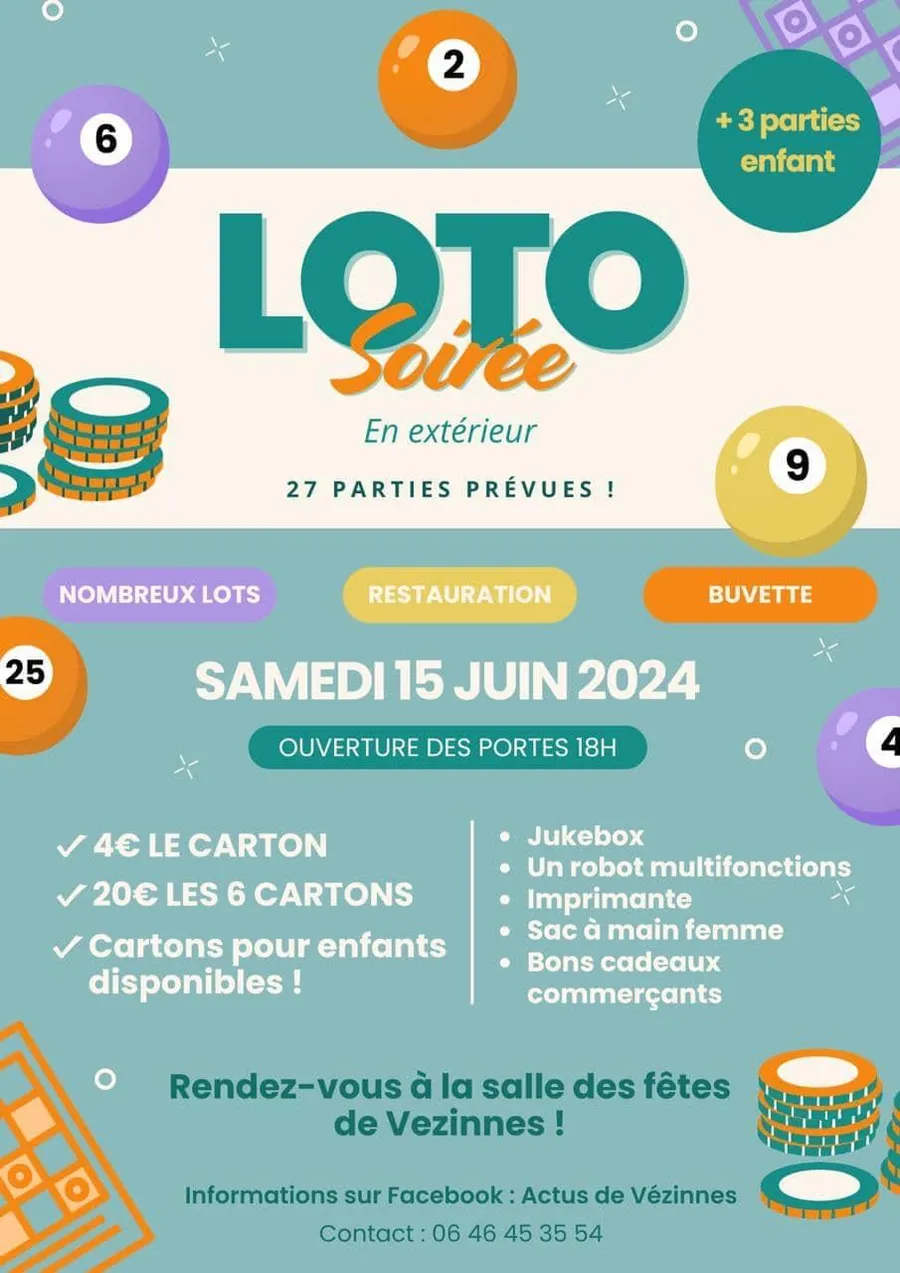 Image du carousel qui illustre: Soirée loto en extérieur à Vézinnes
