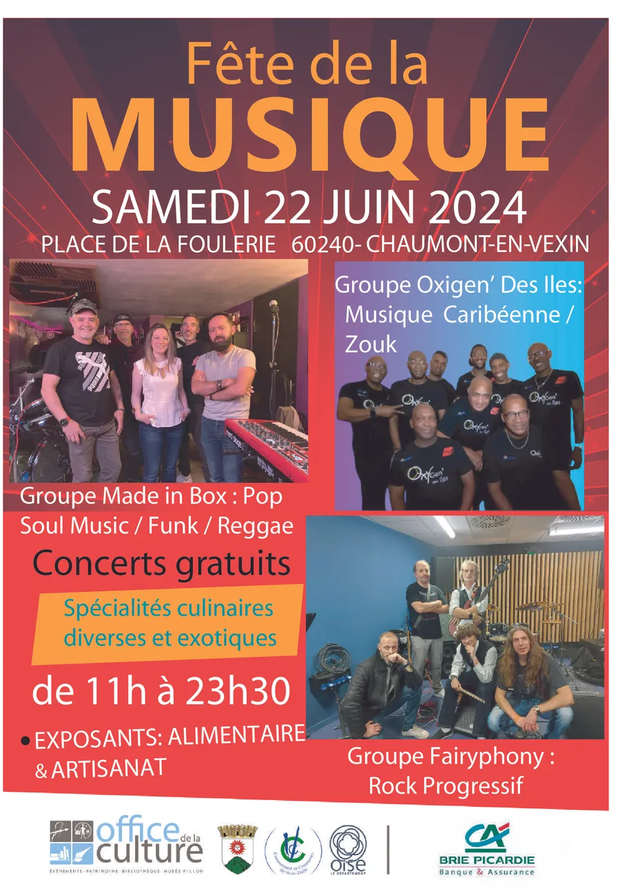 Image du carousel qui illustre: Fête De La Musique Avec Le Grand Marché Multiculturel à Chaumont-en-Vexin