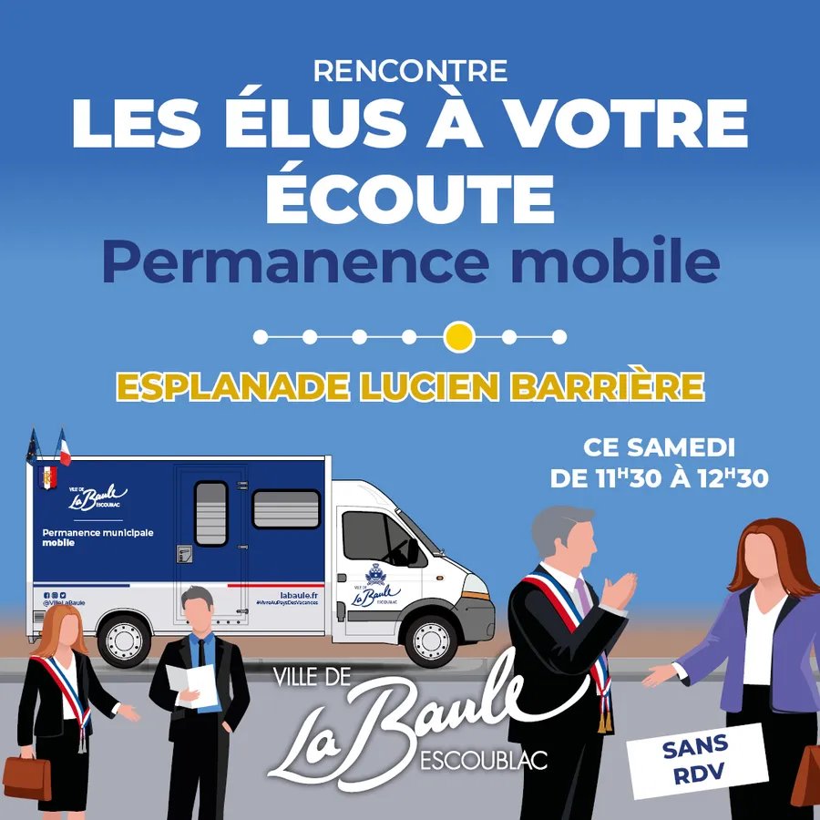 Image du carousel qui illustre: Permanence municipale mobile - Casino / Esplanade Lucien Barrière à La Baule-Escoublac