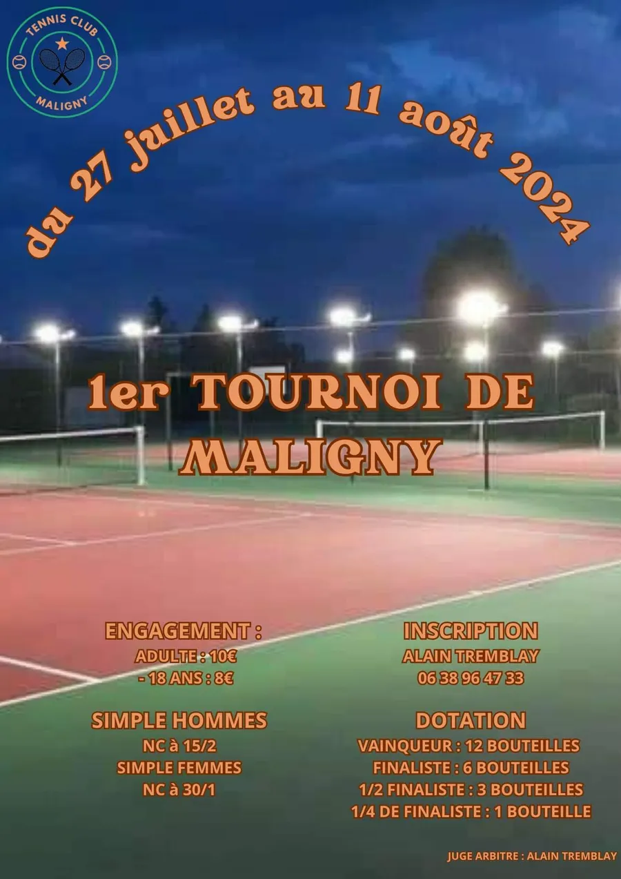 Image du carousel qui illustre: Tournoi de Tennis à Maligny