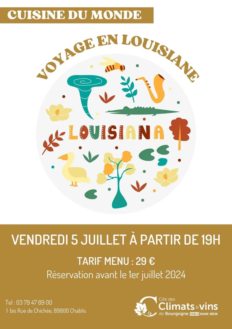 Image du carousel qui illustre: Cuisine du Monde : Voyage en Louisiane à Chablis