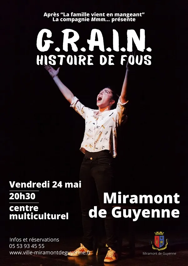 Image du carousel qui illustre: Soirée Théâtre "g.r.a.I.n., Histoire De Fous" à Miramont-de-Guyenne