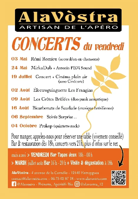 Image du carousel qui illustre: Apéro Concert Chez Alavostra à Entraygues-sur-Truyère
