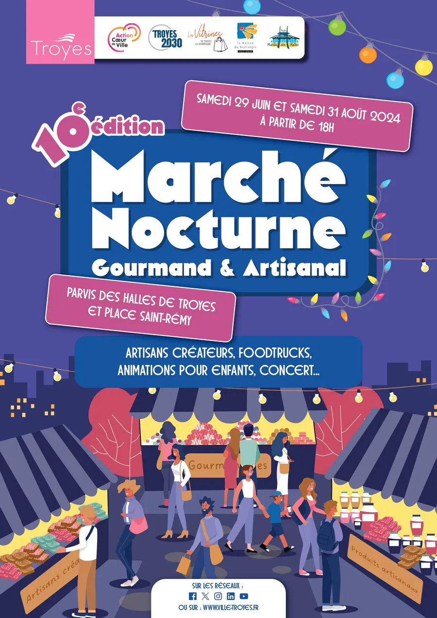 Image du carousel qui illustre: Marché Nocturne à Troyes