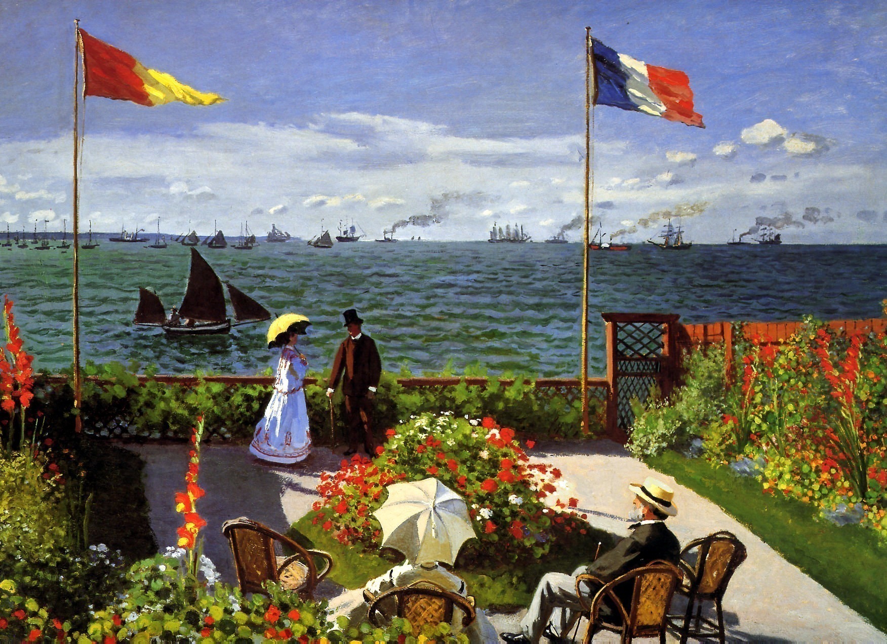 Terrasse à Sainte-Adresse.Claude Monet