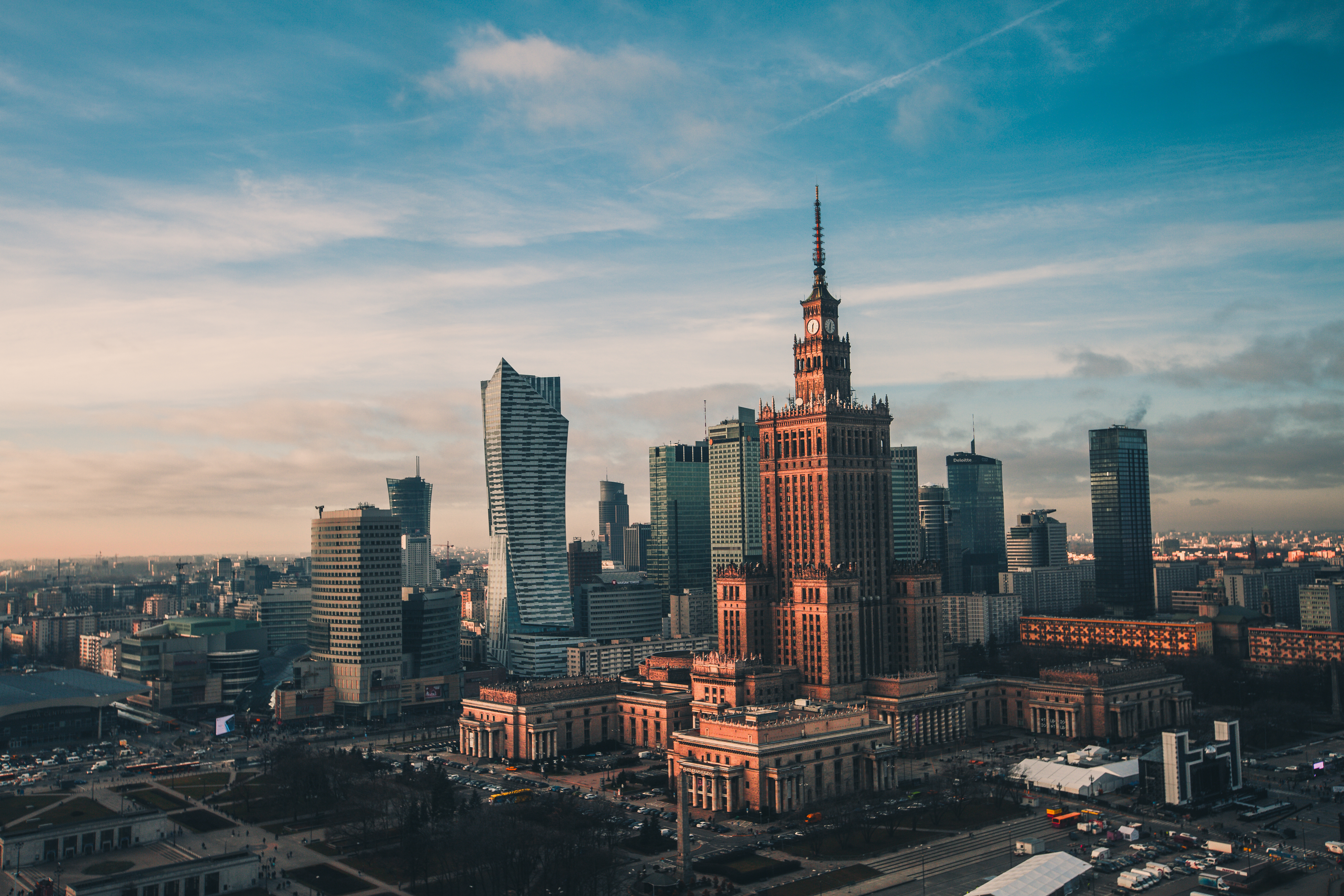aerial view of warsaw